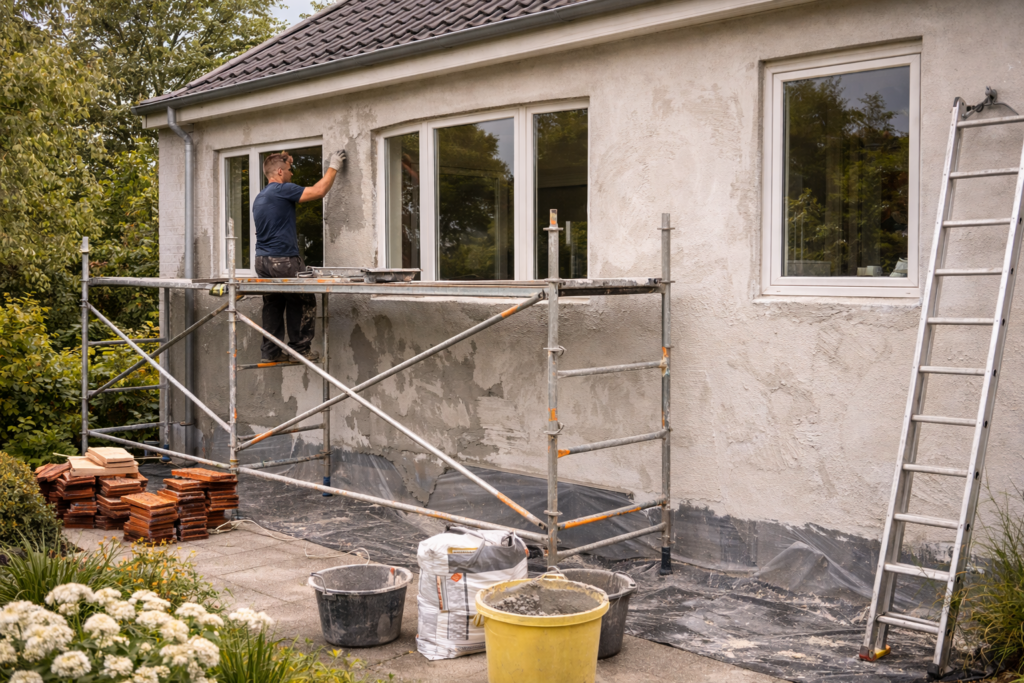 Vandskuring af hus