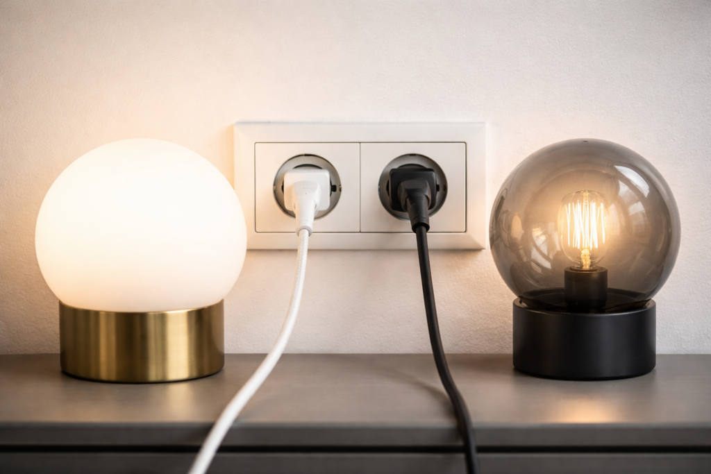 Montering af 2 lamper i samme udtag
