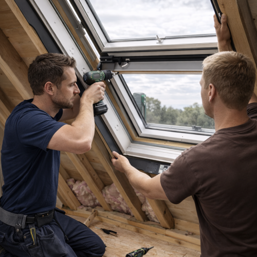 Montering af ovenlysvinduer