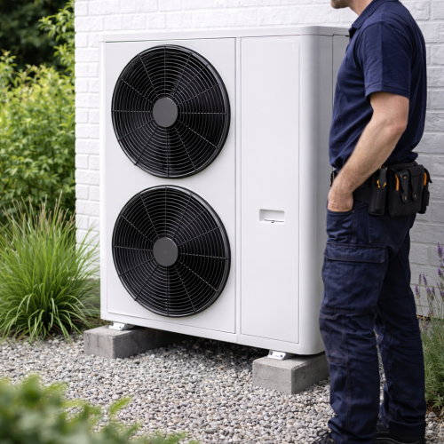 Montering af luft til vand varmepumpe