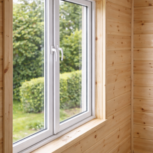 Montering af vinduer i træhus