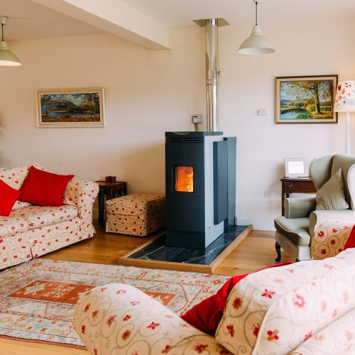 afmontering af brændeovn